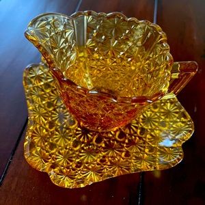 Amber cup and saucer